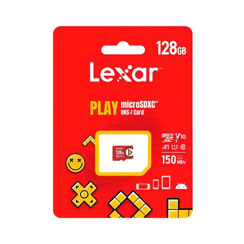 Amplía tus posibilidades con la tarjeta micro SD Lexar Play de 128GB en Rayoshop, capacidad para tus aventuras digitales.