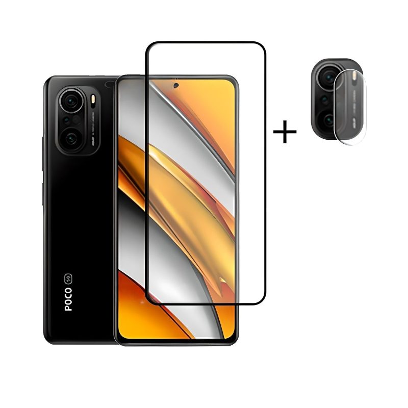 Lamina Mica Vidrio Templado Pantalla + camara Xiaomi Poco F3 Rayo Shop Chile