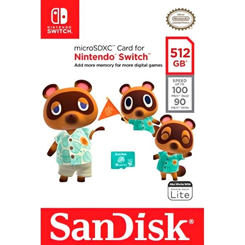 Tarjeta De Memoria Microsd 512 Gb Para Nintendo Switch Rayo Shop Chile