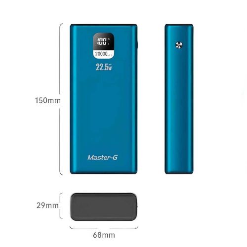 Bateria Externa PowerBank 20000Mah Carga Rapida 22.5W MasterG - imagen 3