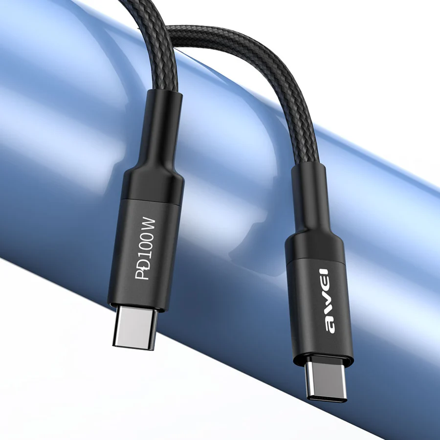 Disfrute de una carga rápida y una transferencia de datos con este cable USB-C premium de Awei, compre en rayshop.