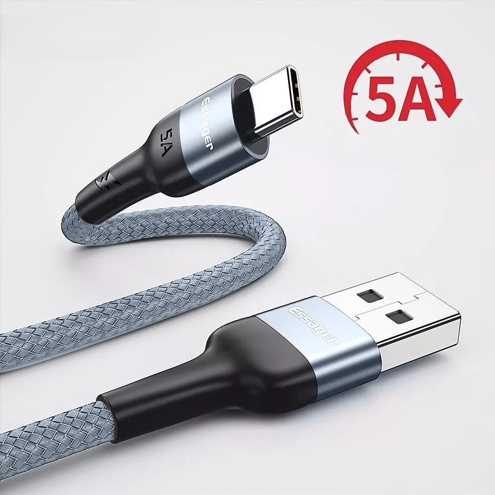 Cable USB C 100w para MacBook y smartphones - 2 metros - essager - rayashop