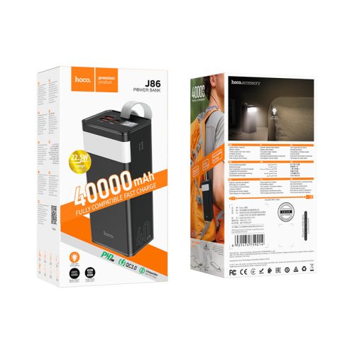 Batería externa de alta capacidad: Powerbank J86 40000 mAh - Rayoshop