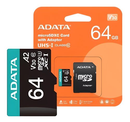 La tarjeta de memoria MicroSD Premier Pro S de 64GB está diseñada para ofrecer un rendimiento excepcional