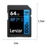 Tarjeta SD Lexar 800x 64GB para captura de fotos y videos HD
