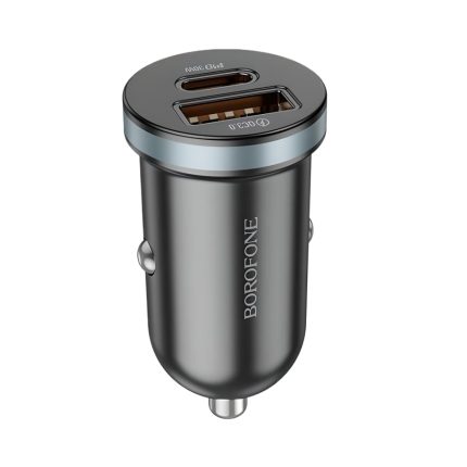 Tecnología de carga rápida, Borofone 30W, cargador auto, USB, USB-C, rayoshop