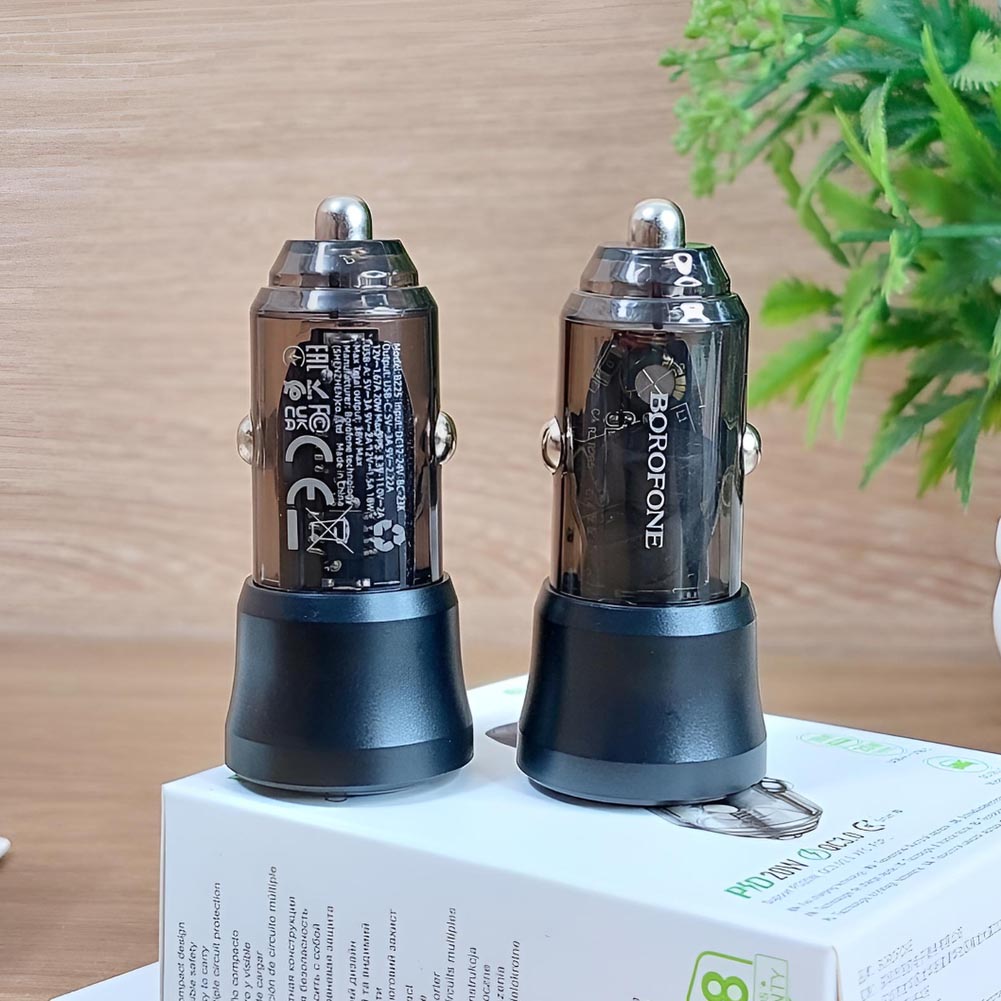 cargador automóvil usb y usb c borofone rayoshop chile
