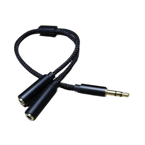 Adaptador audio 3.5mm macho a doble hembra Rayoshop Chile