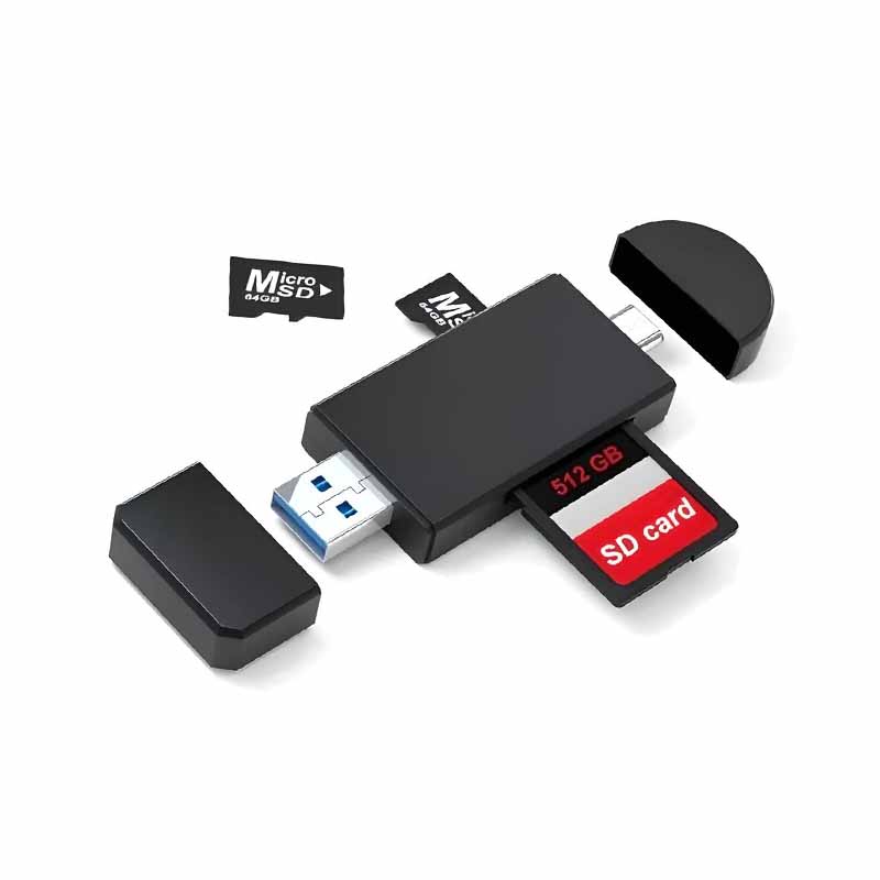 Lector de tarjetas Micro SD compacto Rayoshop - Portátil y práctico