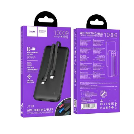 Power bank de alta capacidad Hoco J118, disponible en Rayoshop