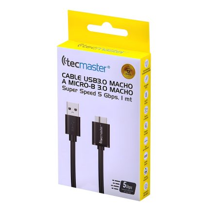 Transfiere archivos a alta velocidad con el Cable USB 3.0 Tecmaster - Rayoshop