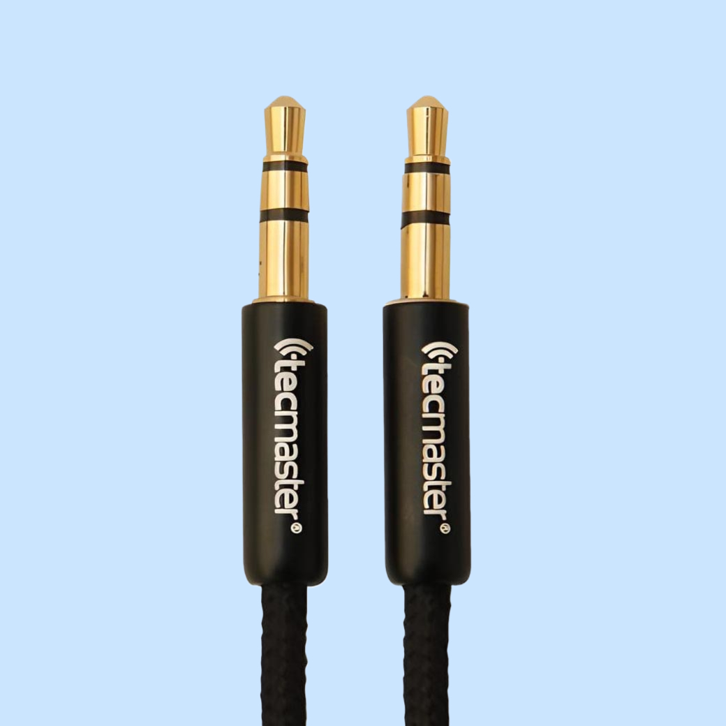 Cable auxiliar Tecmaster 1m audio jack 3.5mm Rayoshop Chile
