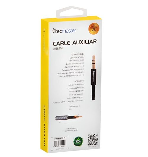 Cable Tecmaster 3.5mm 1m audio auxiliar Rayoshop precio