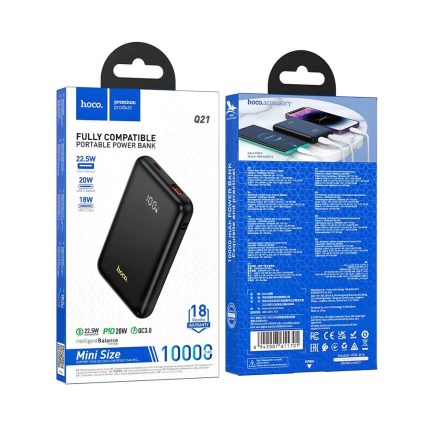 Hoco J100 power bank, 10000mAh, carga rápida, Rayoshop online.