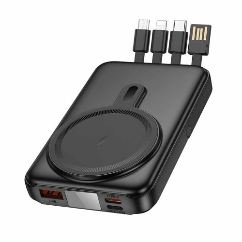 Batería portátil Hoco J135 con múltiples cables, oferta en RayoShop