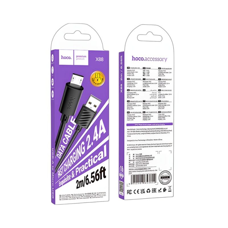 Cable carga rápida Micro USB 1m Hoco rayoshop