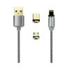 cable magnético carga rápida 3 en 1 usb usb-c micro usb lightning rayoshop