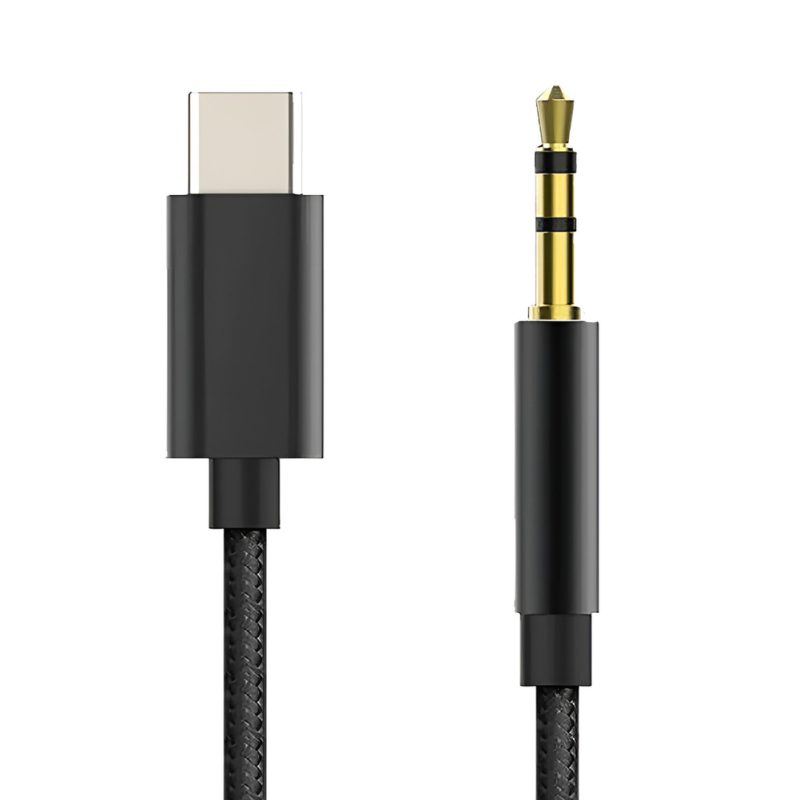 Cable adaptador USB-C a jack 3.5mm para autos