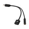 cable corto usb-c a jack 3.5 mm y usb-c para celular