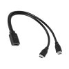 Accesorio tecnológico USB-C hembra a dos machos