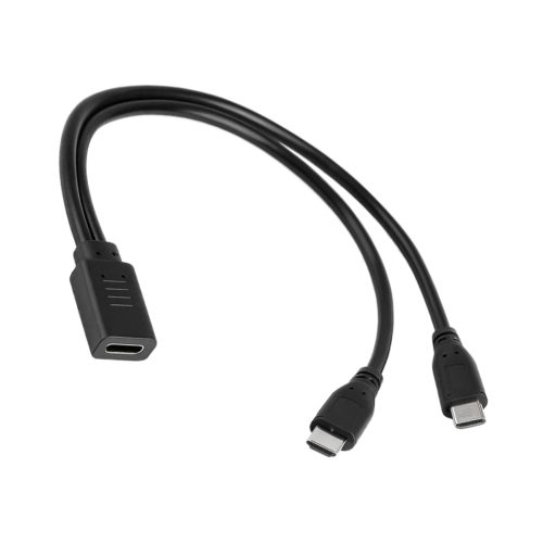 Accesorio tecnológico USB-C hembra a dos machos