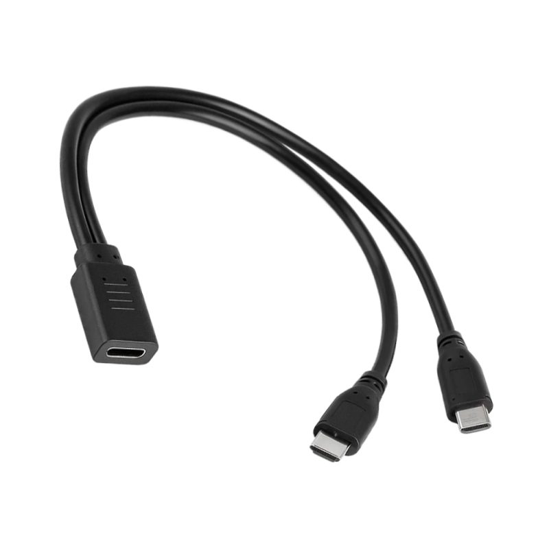 Accesorio tecnológico USB-C hembra a dos machos