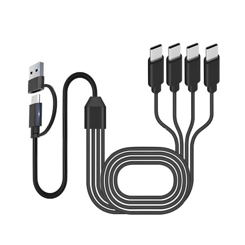 Cable de Carga USB / USB-C a Cuatro USB-C Macho 1.5 Metros - imagen 2