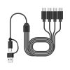 Cable de Carga USB / USB-C a Cuatro USB-C Macho 1.5 Metros - imagen 5