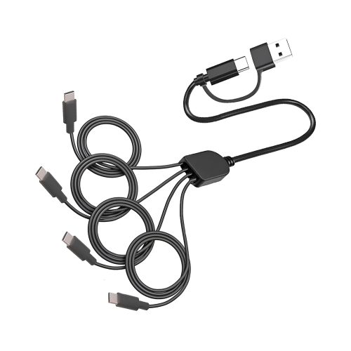 Cable de Carga USB / USB-C a Cuatro USB-C Macho 1.5 Metros - imagen 4