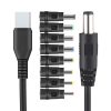 Adaptador USB C PD A 12V Con Multiples Puntas DC Universal