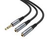 cable audio auxiliar 3.5mm 2 en 1 para celulares rayoshop