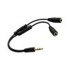 Accesorio audio doble jack con control de volumen independiente rayoshop