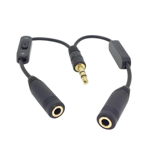 Divisor de audio jack 3.5 mm con control independiente rayoshop