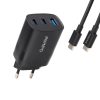 Adaptador de carga 65W USB y 2 USB-C con tecnología rápida Rayoshop