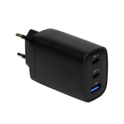 Adaptador de carga 65W USB y 2 USB-C con tecnología rápida Rayoshop