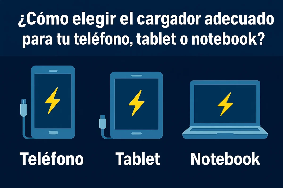 Cómo elegir el cargador correcto guía Rayoshop