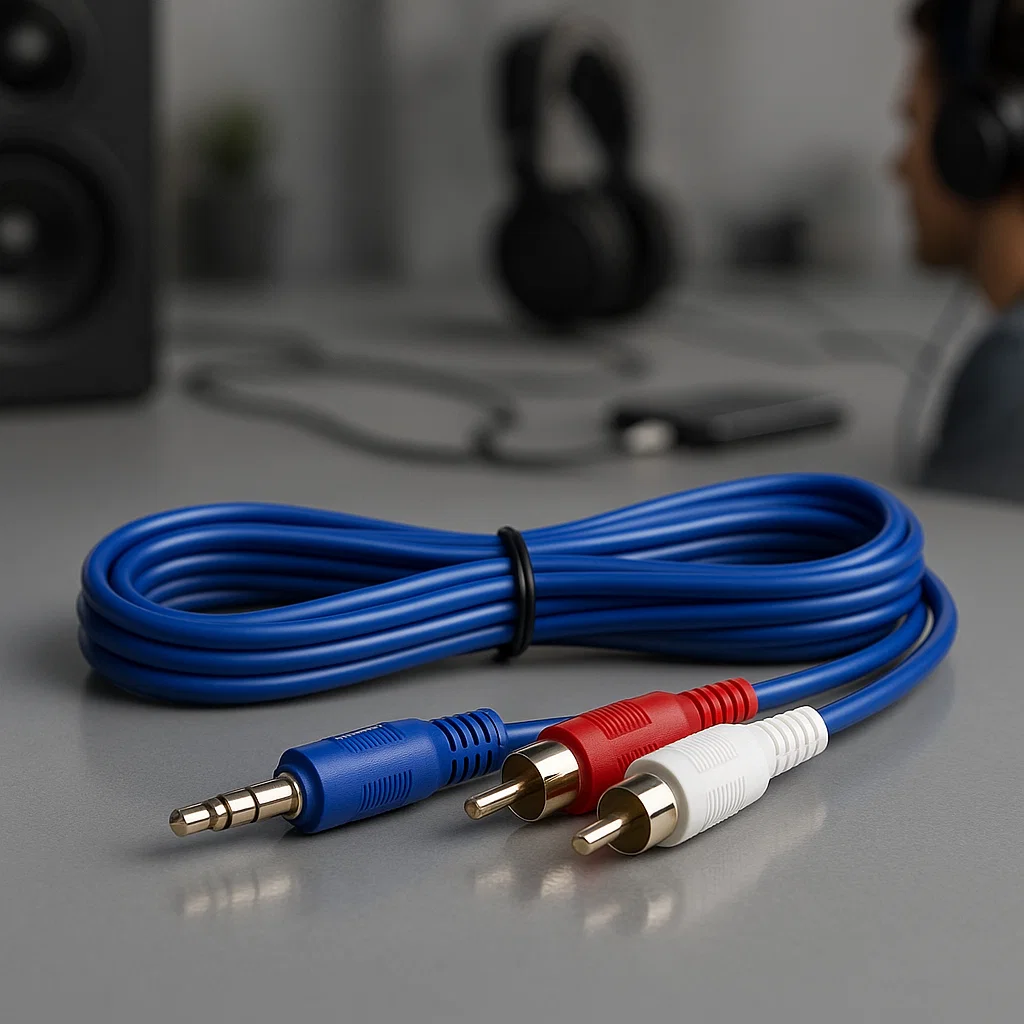 Cable 3.5 mm a RCA para computador y parlantes Rayoshop