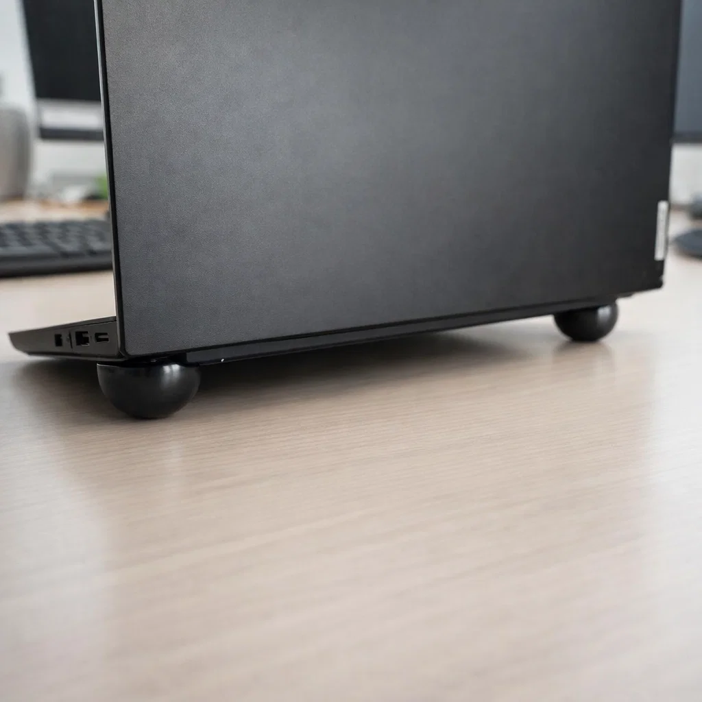 Soporte tipo semi esfera adhesivo para notebook con velcro Rayoshop Chile