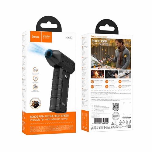Soplador de aire recargable Hoco con luz LED ideal para limpieza Rayoshop