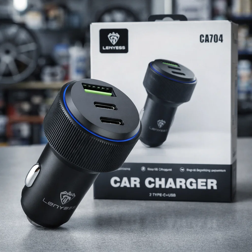 Cargador de auto triple puerto 66W Lenyes Rayoshop Chile