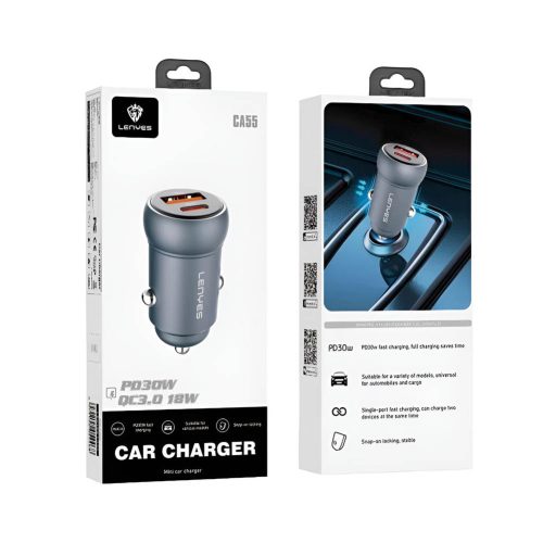 Cargador de encendedor auto Lenyes CA55 30W Rayoshop