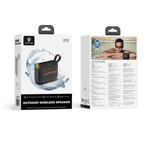 Parlante Bluetooth pequeño Lenyes S216 portátil Rayoshop Chile