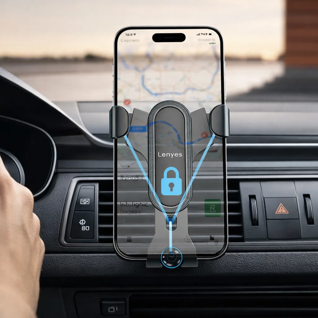Porta celular auto Lenyes CR181 montaje rejilla Rayoshop