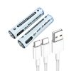 Pilas AAA ecológicas recargables USB-C Rayoshop Chile