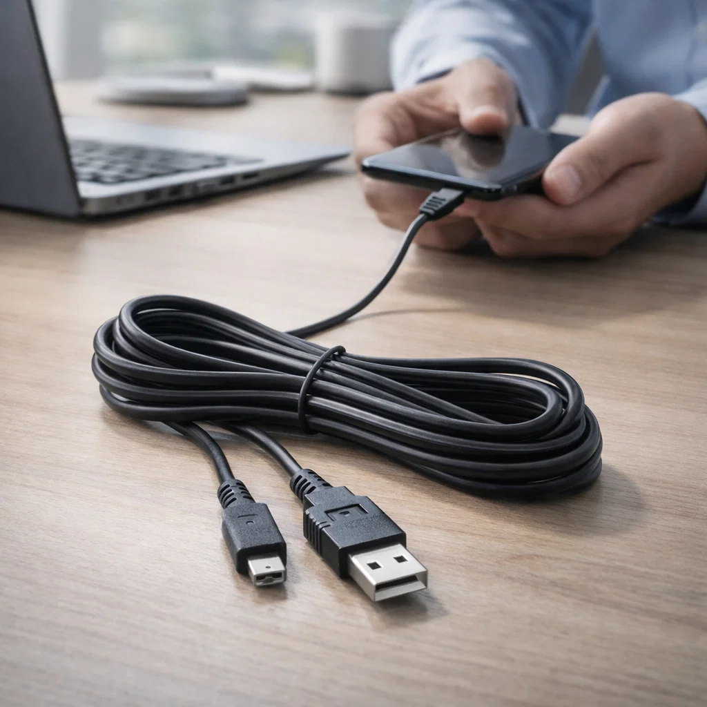 Cable USB Mini B 5 pines 1.8 metros marca EON Rayoshop