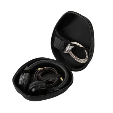Estuche rígido de EVA para audífonos over-ear con cierre doble, interior acolchado y gancho, compatible con Sony, Audio-Technica y Beats.