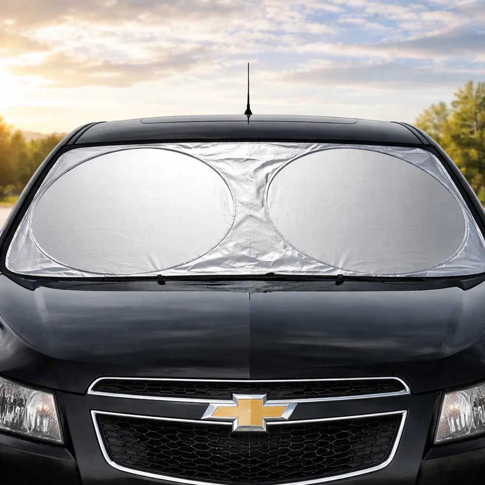Parasol para auto incluye 6 piezas diseñadas para el parabrisas y las ventanas, ayudando a bloquear los rayos solares.