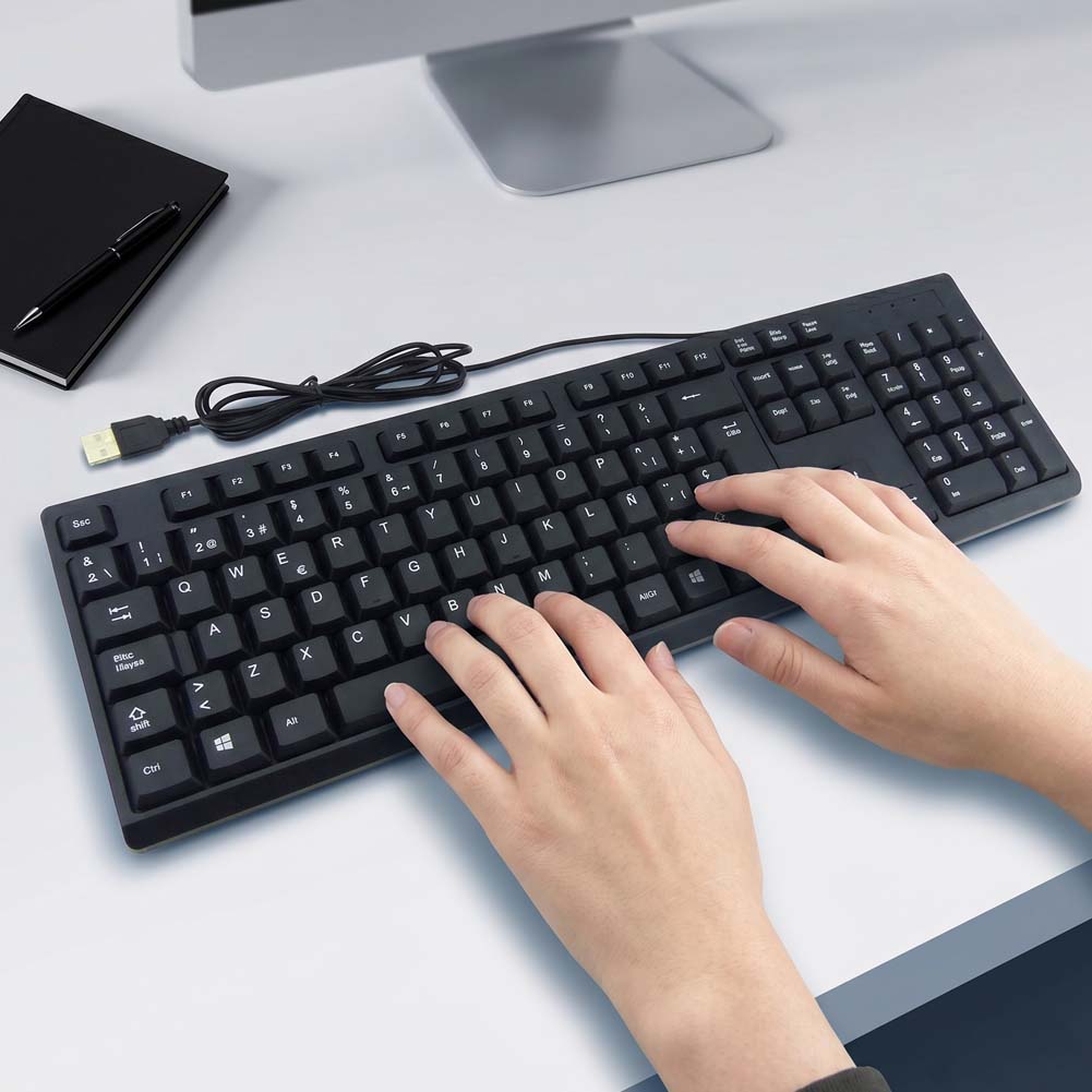 Teclado alambrico Rayoshop para uso diario en computador