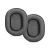 Par de almohadillas negras para audífonos House of Marley Positive Vibration XL, con borde acolchado y centro de tela gris sobre fondo blanco.