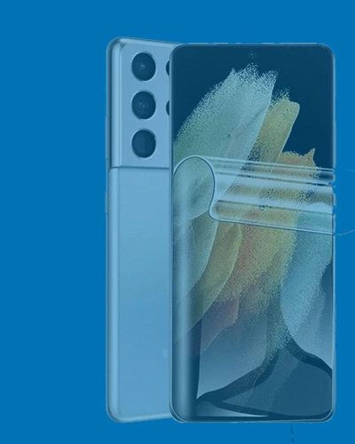 Mica hidrogel y vidrio para smartphone y celular, con protección de pantalla transparente y ajuste preciso para teléfonos modernos.